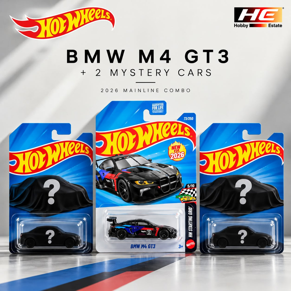 Hot Wheels BMW M4 GT3 + 2 Mystery Cars Combo – 2026 Mainline