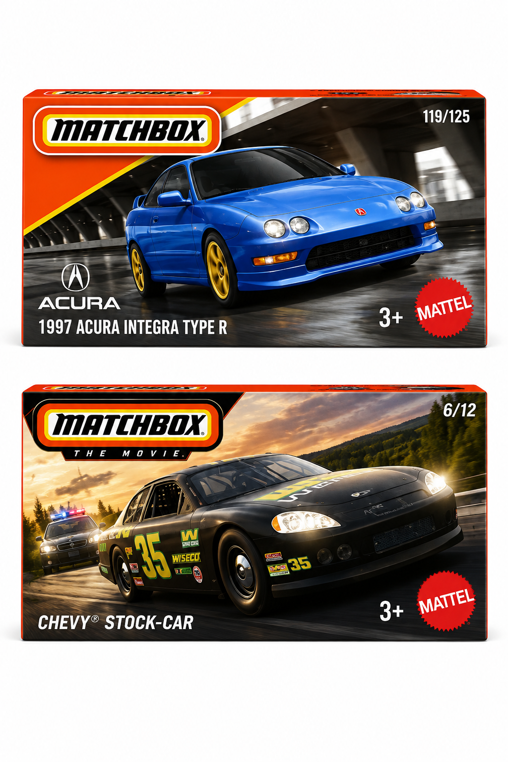 Matchbox 1997 Acura Integra Type R & Chevy Stock-Car – Set of 2