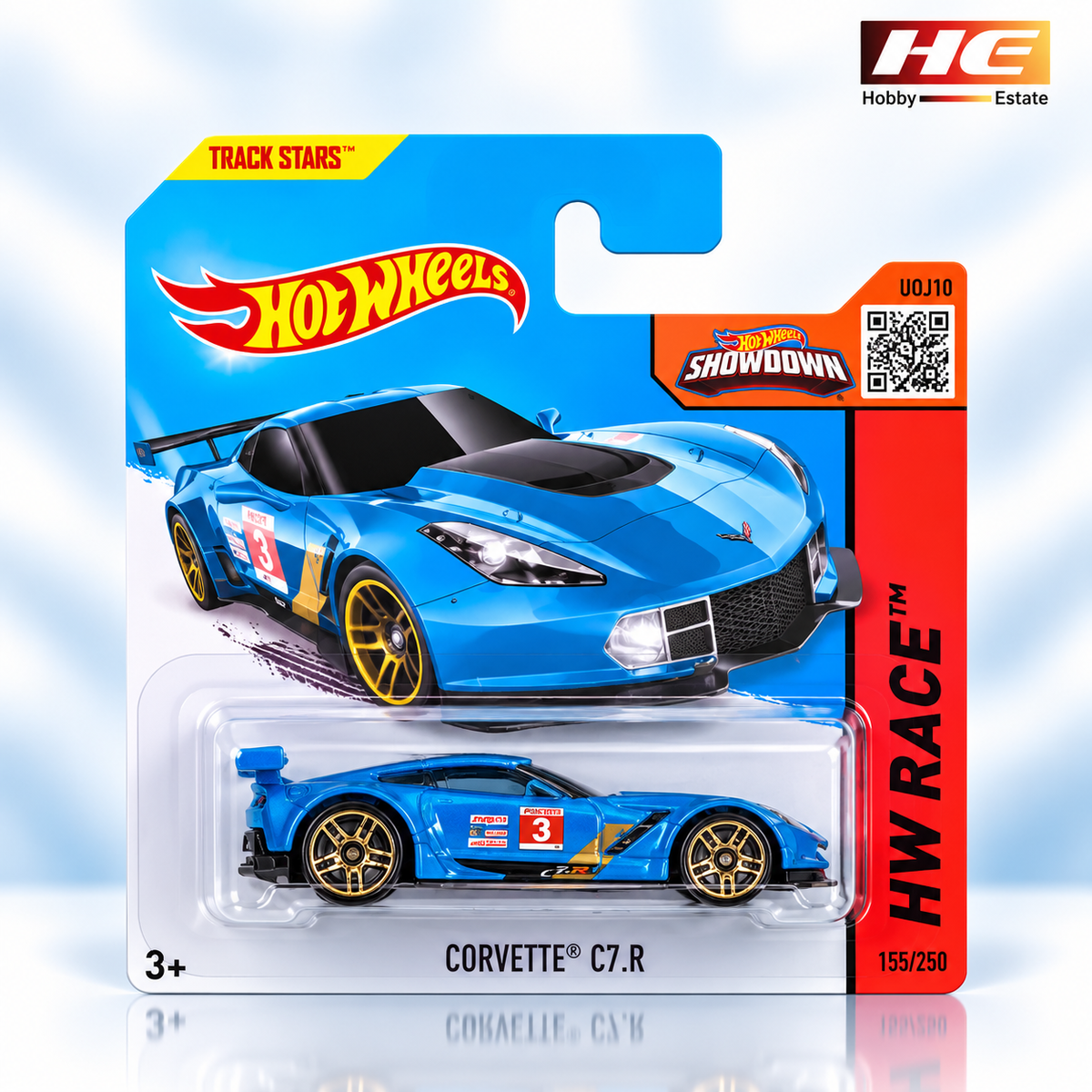 Imported Hot Wheels Corvette C7.R – HW Race (Long Card)