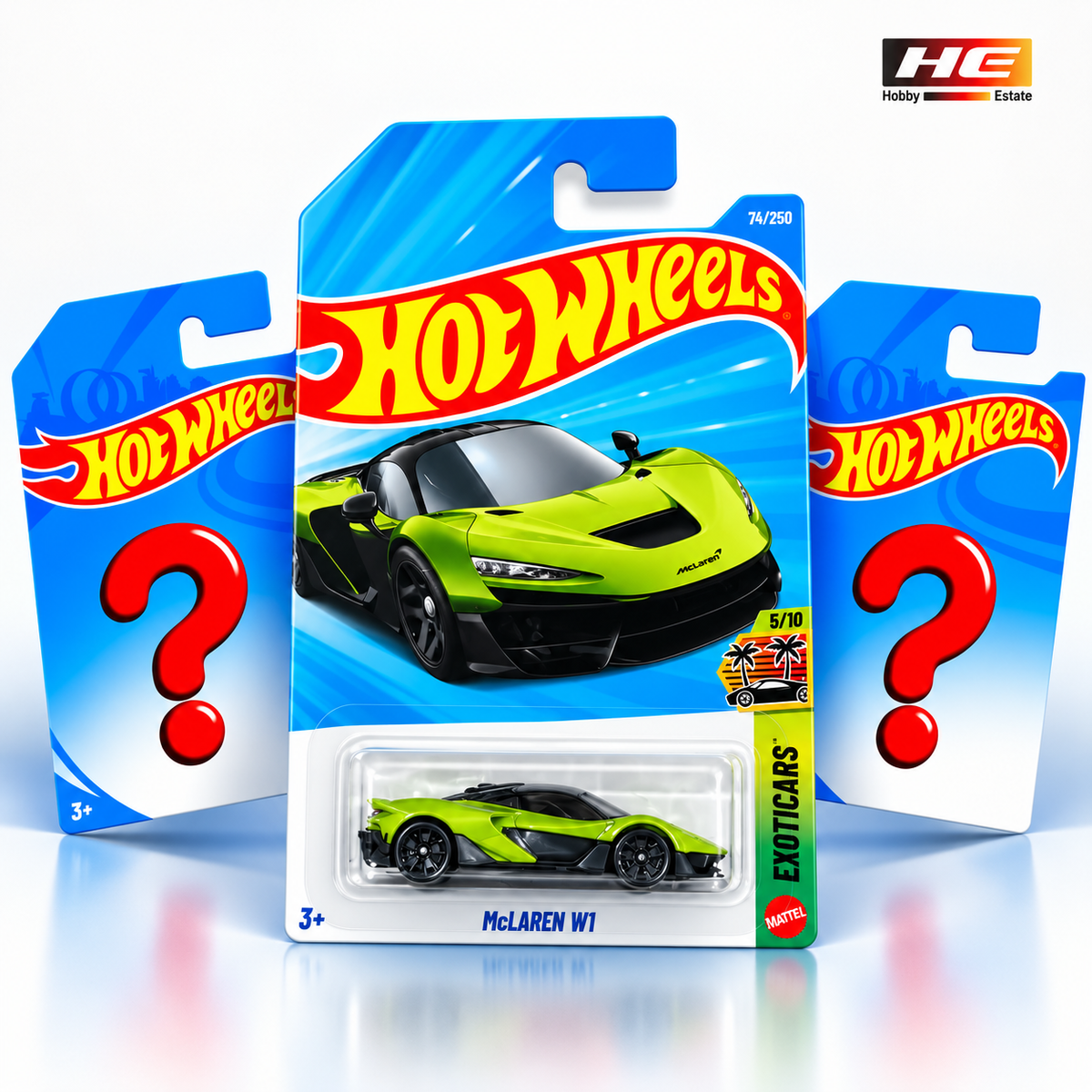 Hot Wheels McLaren W1 + 2 Mystery Cars – Set of 3