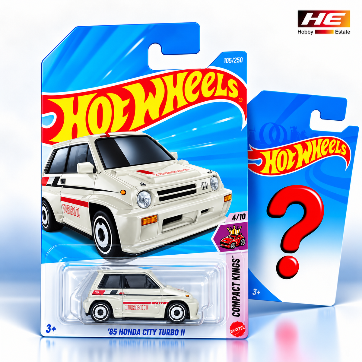 Hot Wheels ’85 Honda City Turbo II + 1 Mystery Car – Set of 2