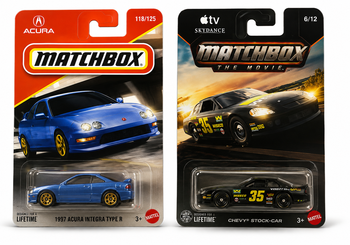Matchbox 1997 Acura Integra Type R & Chevy Stock-Car – Set of 2 (Blister)