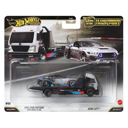 Imported Hot Wheels Team Transport 2026 :'24 Ford Mustang RTR Spec-5D & Aero Lift