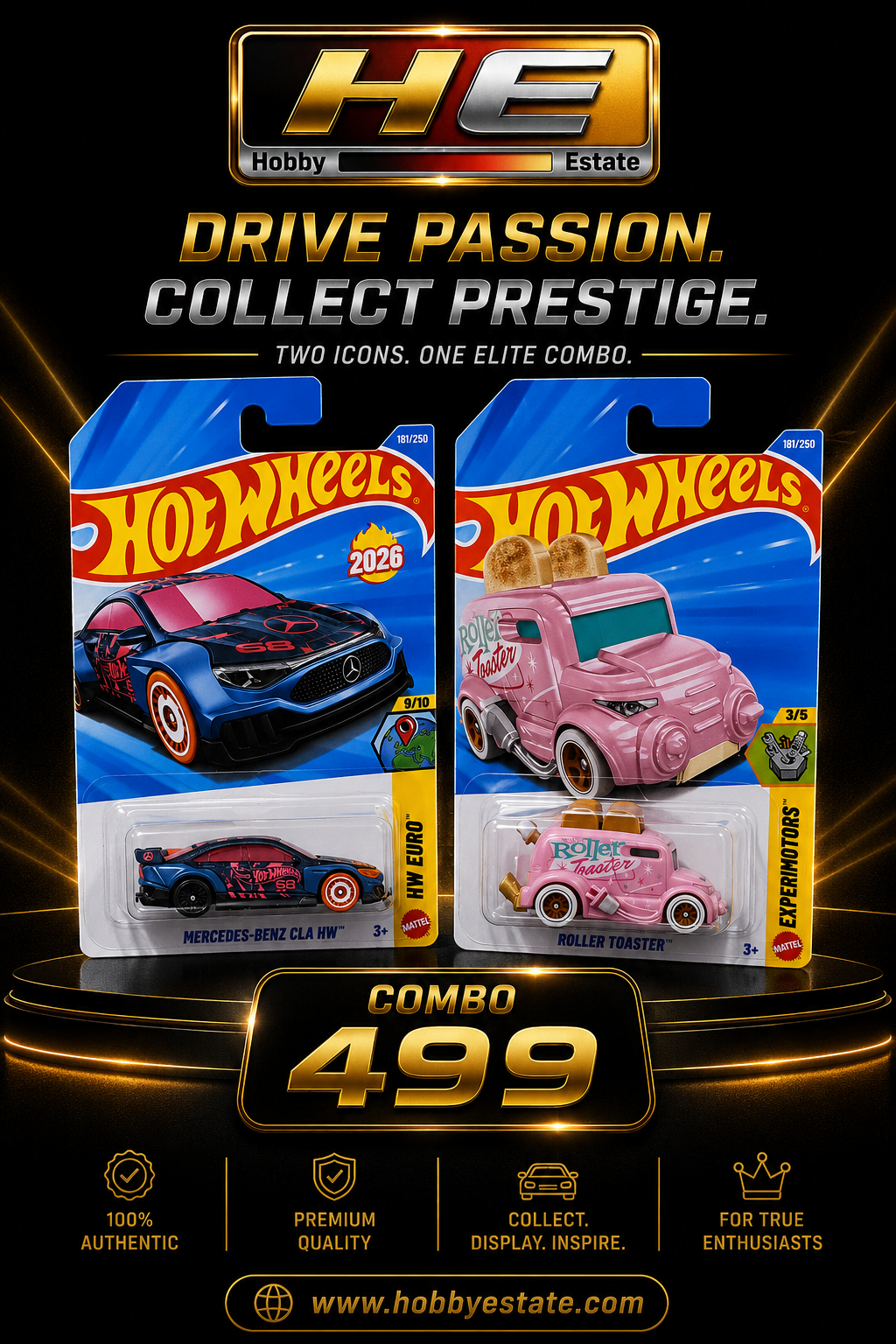 Hot Wheels 2026 Elite Combo: Mercedes-Benz CLA HW & Roller Toaster