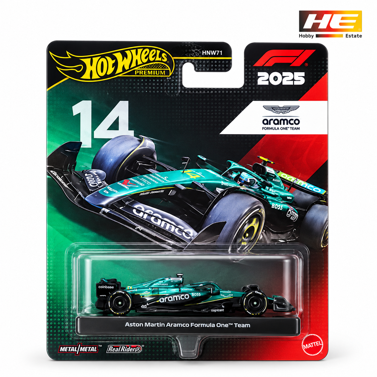 Hot Wheels Premium F1 2025 – Aston Martin Aramco Formula One Team #14