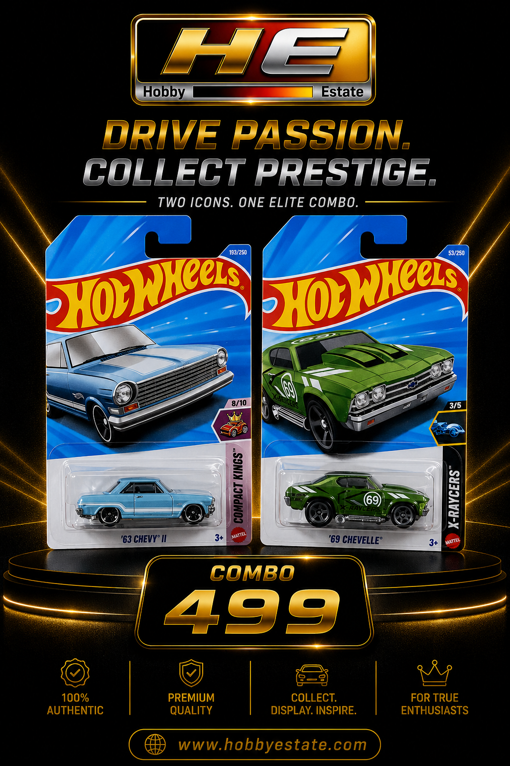 Hot Wheels Elite Combo: '63 Chevy II & '69 Chevelle