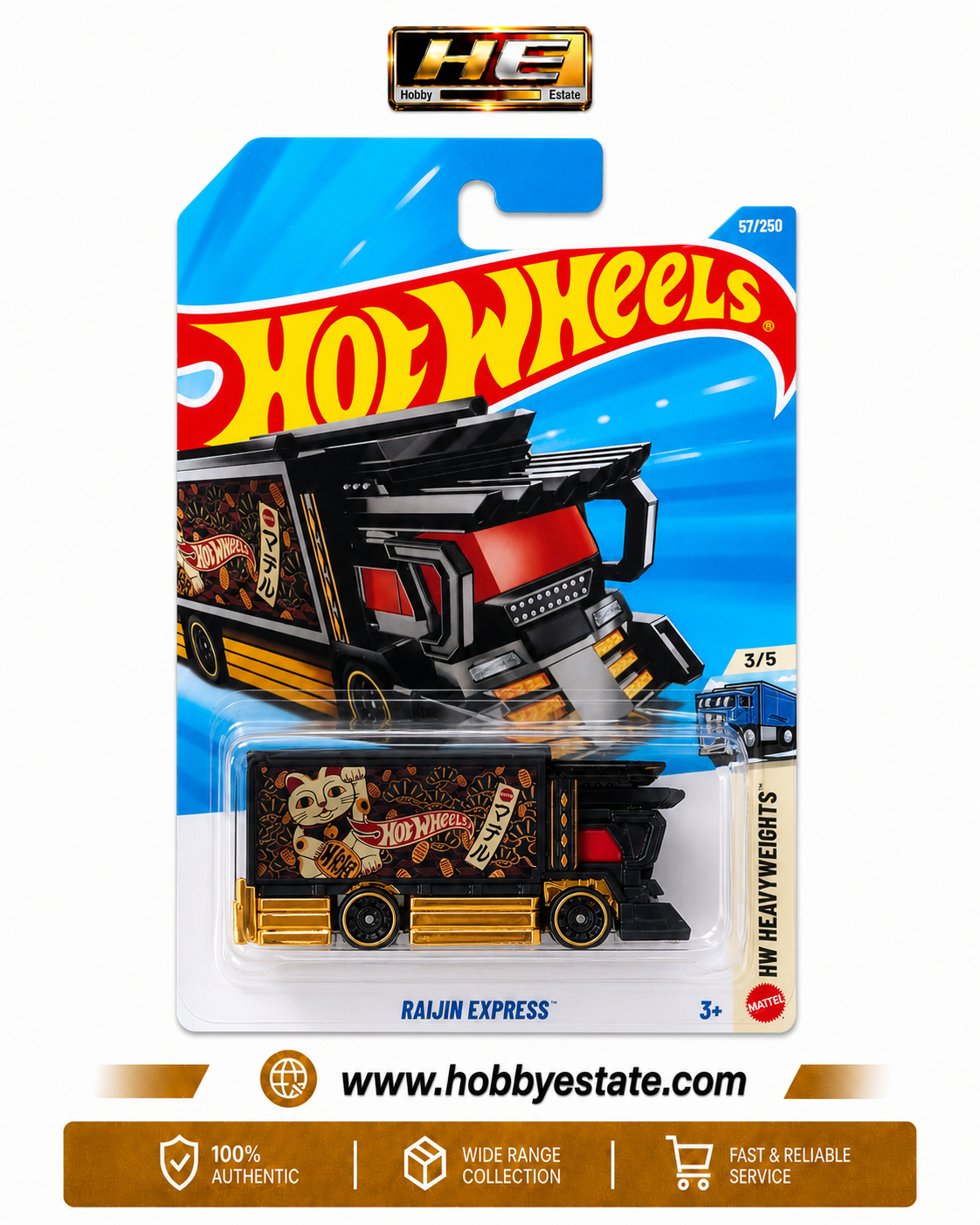 Hot Wheels Raijin Express | HW Heavyweights | 1:64 Die-Cast Collectible