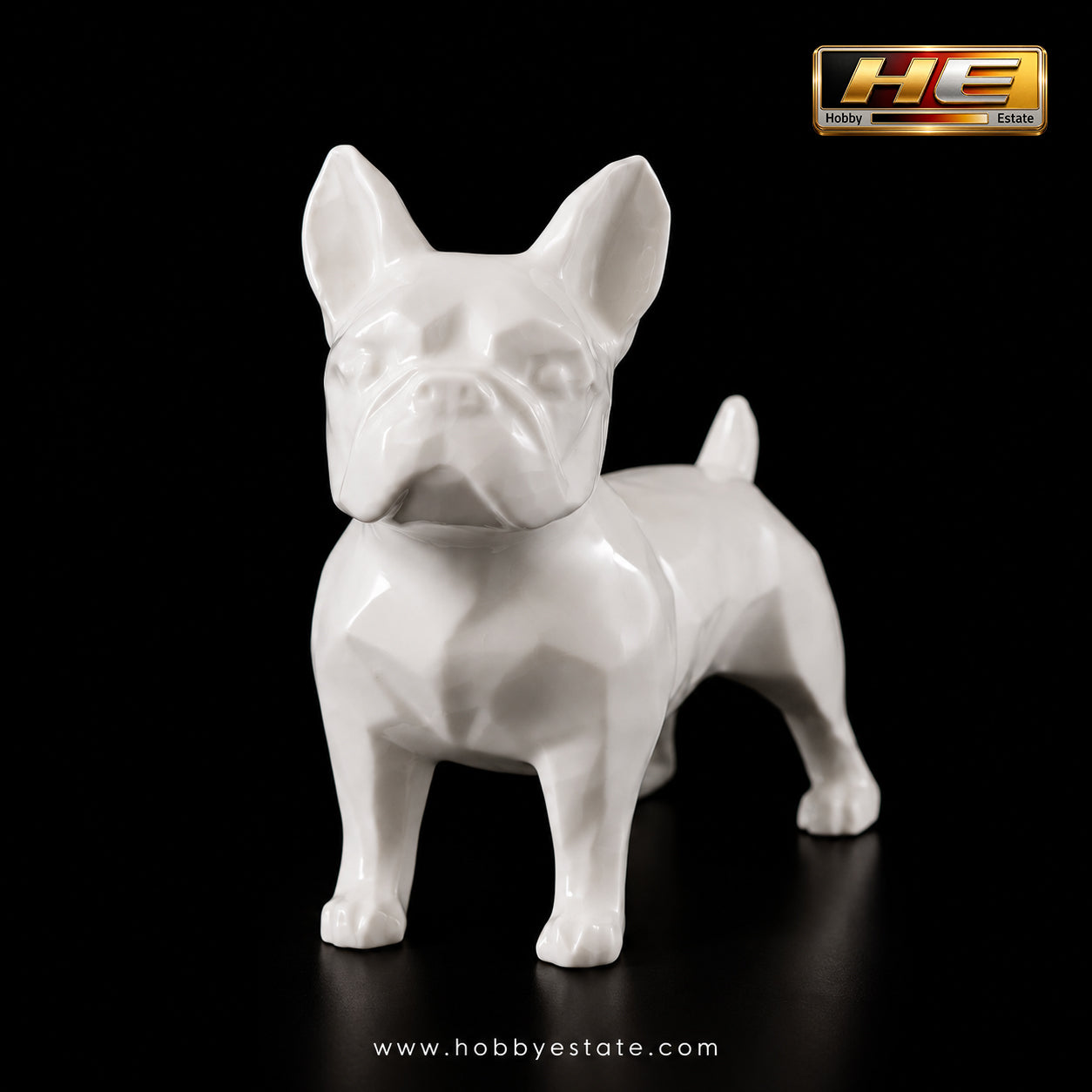 Limited Edition Ceramic French Bulldog Figurine – Premium White Gloss Collectible | Only 100 Pieces