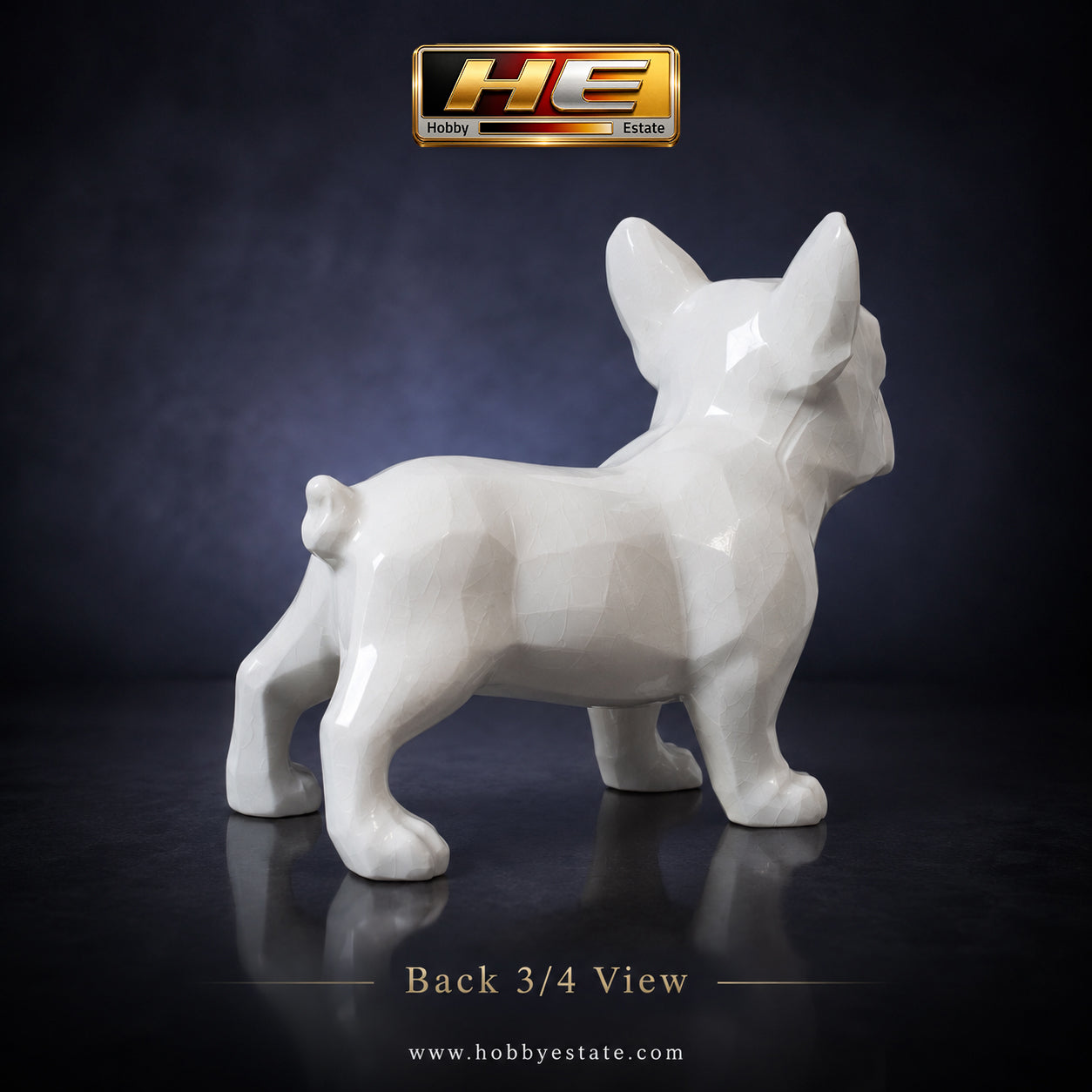 Limited Edition Ceramic French Bulldog Figurine – Premium White Gloss Collectible | Only 100 Pieces