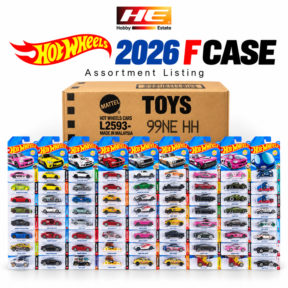 Hot Wheels 2026 F Case – Imported | 72 Cars Full Case