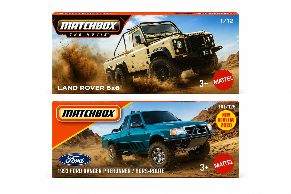 Matchbox Land Rover 6x6 & 1993 Ford Ranger Prerunner – Set of 2