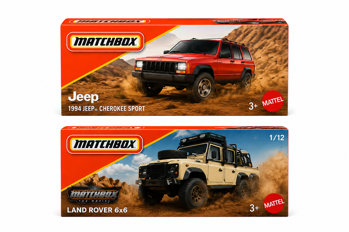 Matchbox 1994 Jeep Cherokee Sport & Land Rover 6x6 – Set of 2