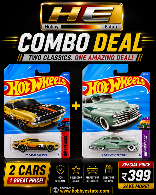 Hot Wheels Combo Deal – ’70 Dodge Charger + ’47 Chevy Fleetline | Mainline Die-Cast Set