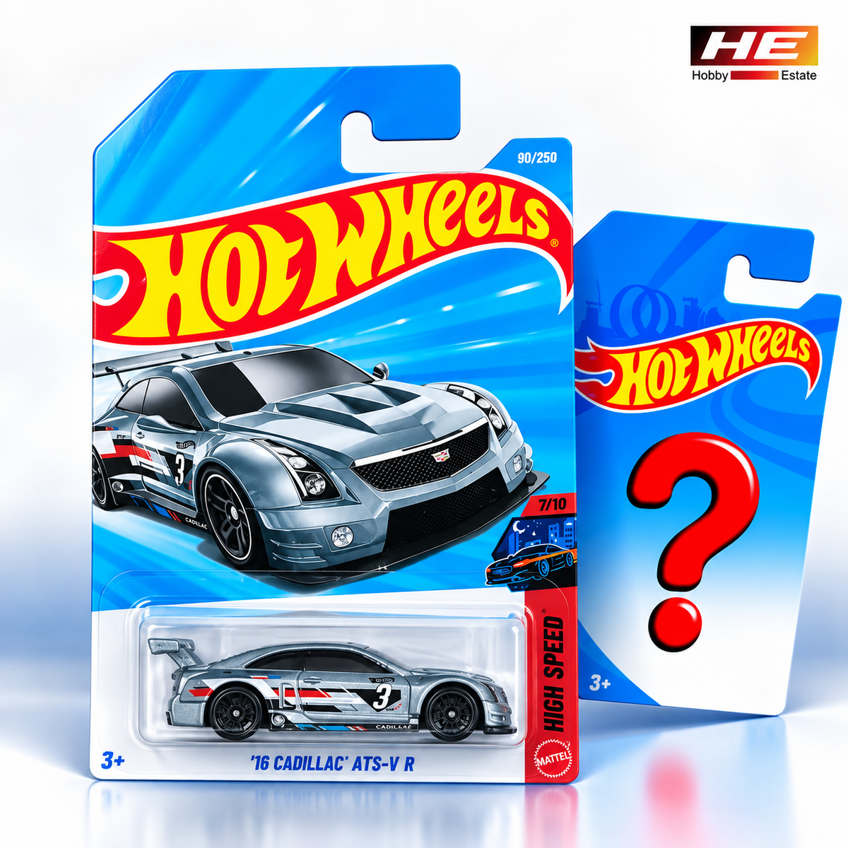 Hot Wheels ’16 Cadillac ATS-V R + 1 Mystery Car – Set of 2