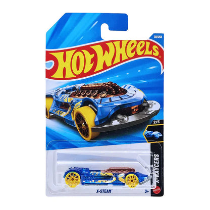 Hot Wheels Imported Curated Set: X-Steam, Porsche 911 Turbo Cabriolet & '76 Chevy Chevette (3-Car Combo Pack)