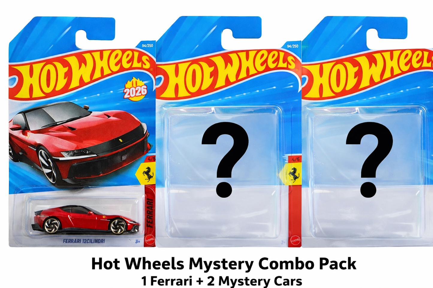 Hot Wheels Mystery Combo – Ferrari Edition | Set of 3