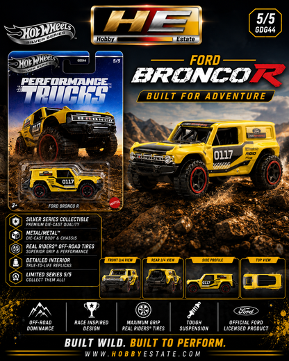 Hot Wheels Silver Series: Ford Bronco R (Performance Trucks 5/5) Chase