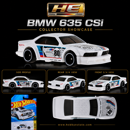 Hot Wheels HW Euro Style BMW 635 CSi (1:64 Scale) – White