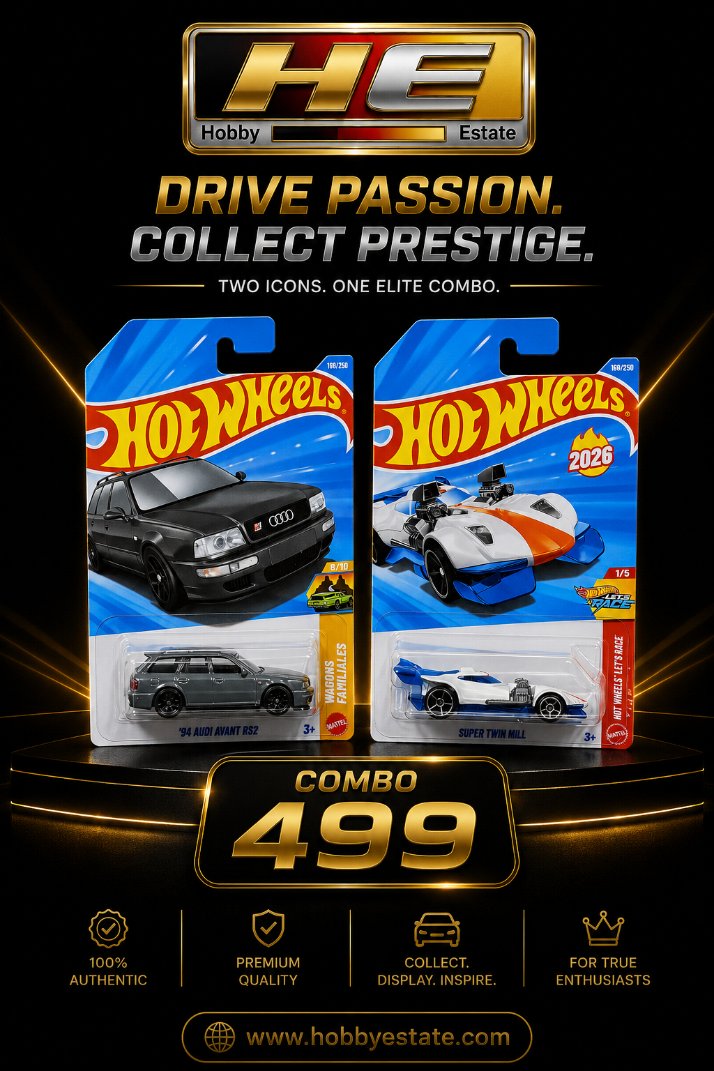 Hot Wheels '94 Audi Avant RS2 & Super Twin Mill