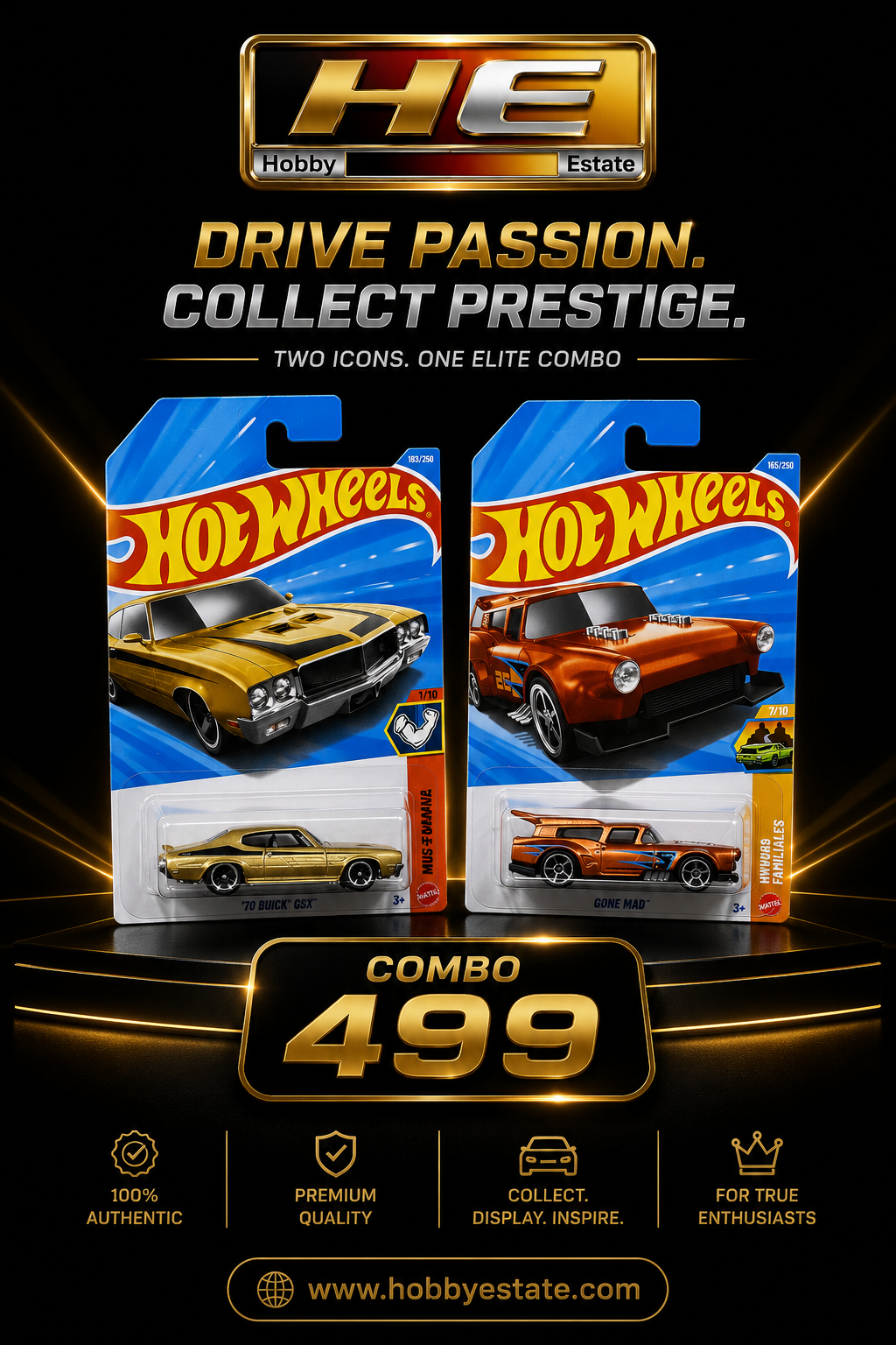 Hot Wheels Collector's 2-Pack: '70 Buick GSX & Gone Mad