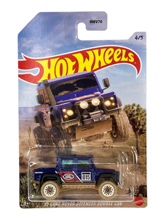 Hot Wheels ’15 Land Rover Defender Double Cab | HW Mud Studs Series | 2022 Rare Card
