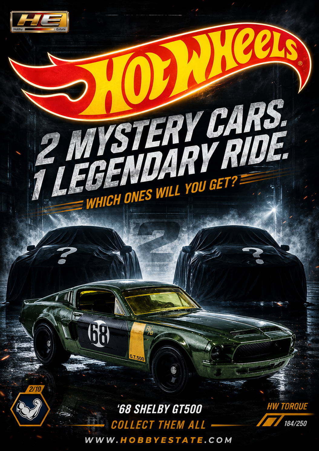 Hot Wheels Elite Combo: '68 Shelby GT500 & 2 Mystery Cars