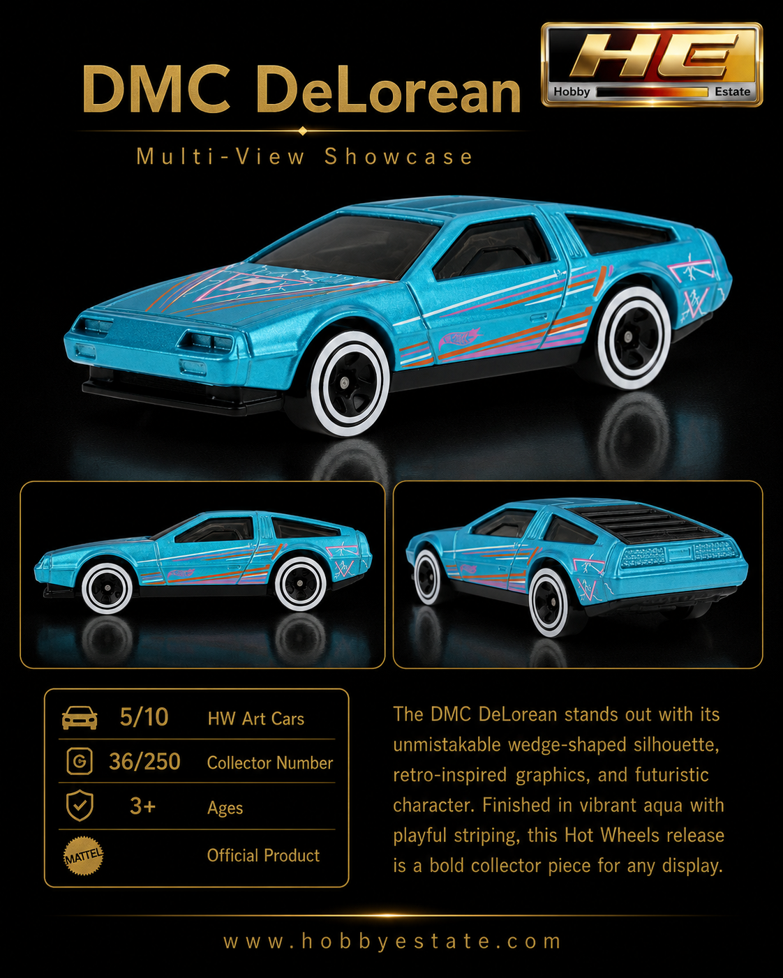 Hot Wheels DMC DeLorean – HW Art Cars- imported