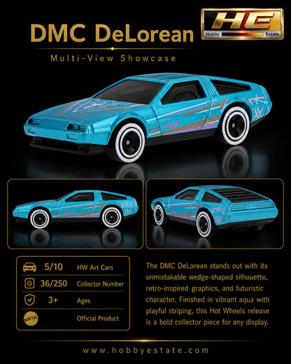 Hot Wheels DMC DeLorean – HW Art Cars- imported