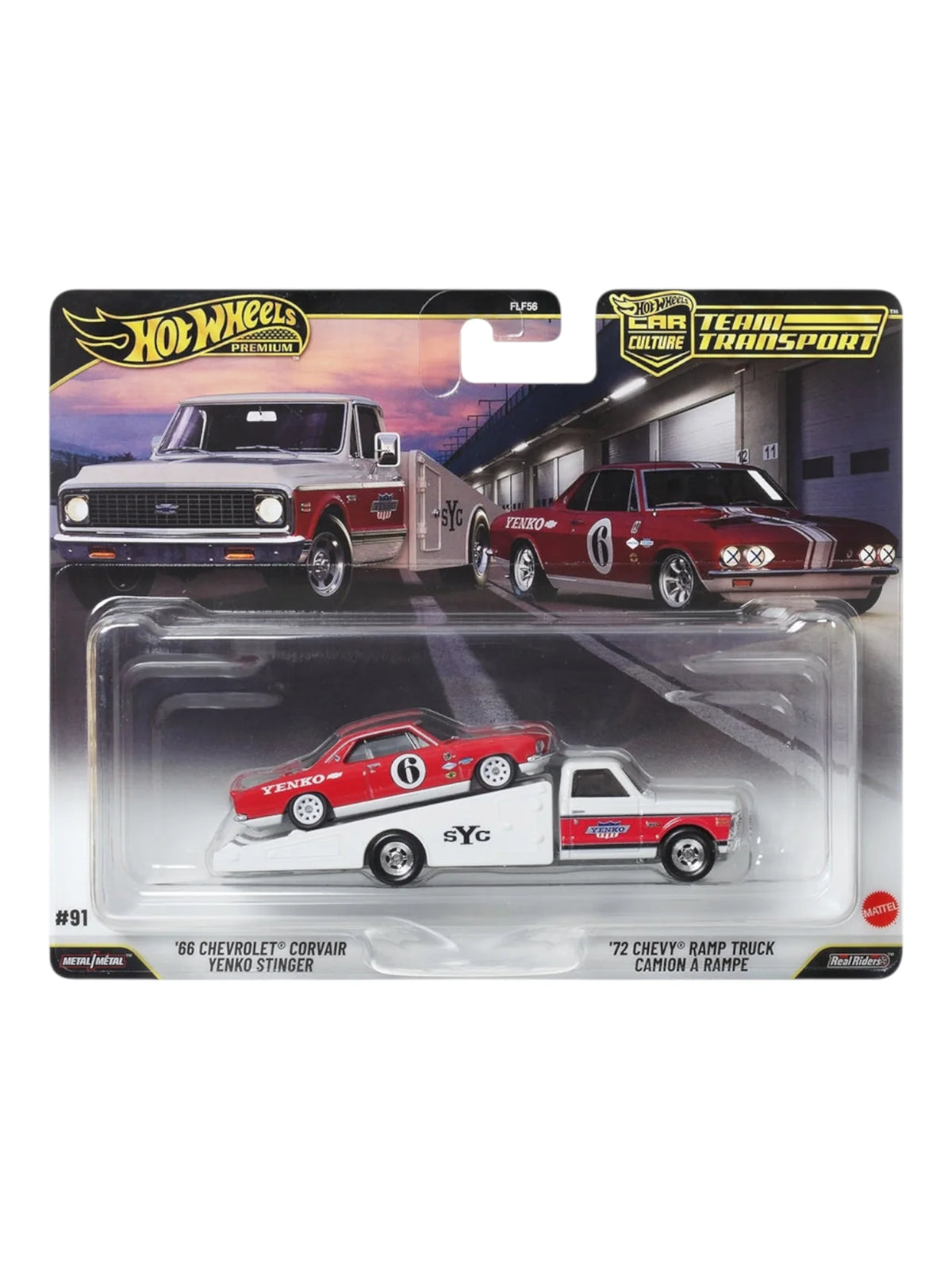 Hotwheels Premium Car Culture Team Transport 66 Chevrolet Corvair Yenko Stinger