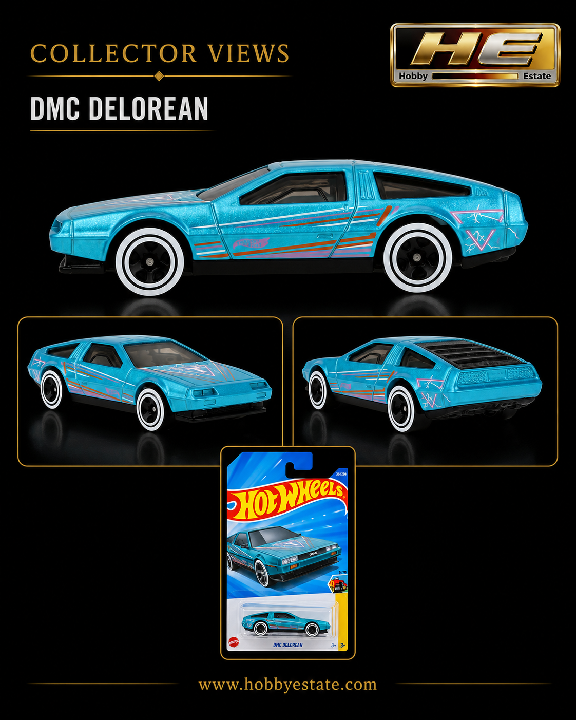 Hot Wheels DMC DeLorean – HW Art Cars- imported