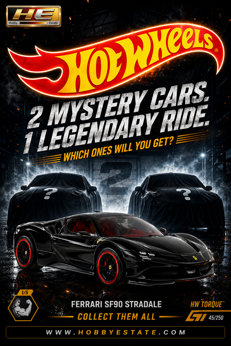 Hot Wheels Elite Combo: Ferrari SF90 Stradale & 2 Mystery Cars