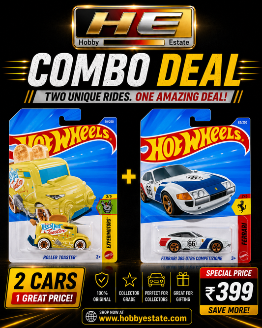 Hot Wheels Combo Deal – Roller Toaster + Ferrari 365 GTB4 Competizione | Mainline Die-Cast Set