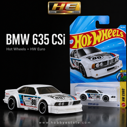 Hot Wheels HW Euro Style BMW 635 CSi (1:64 Scale) – White