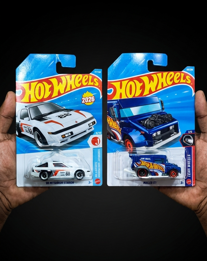 Hot Wheels Exclusive 2-Pack Combo: '88 Mitsubishi Starion & Mailed It!